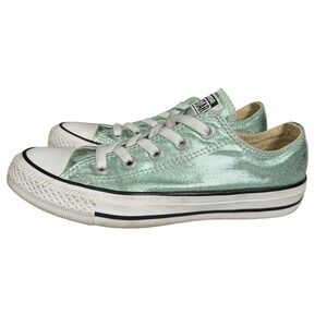 Converse Chuck Taylor All Star Metallic Mint Green Low Top Sneakers Womens 6